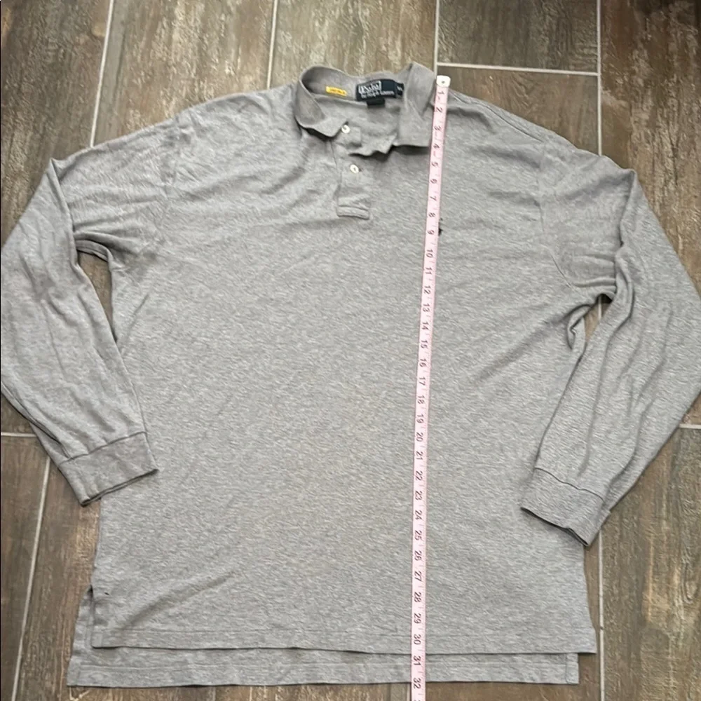Polo by Ralph Lauren Gray Long Sleeve Polo Classic
